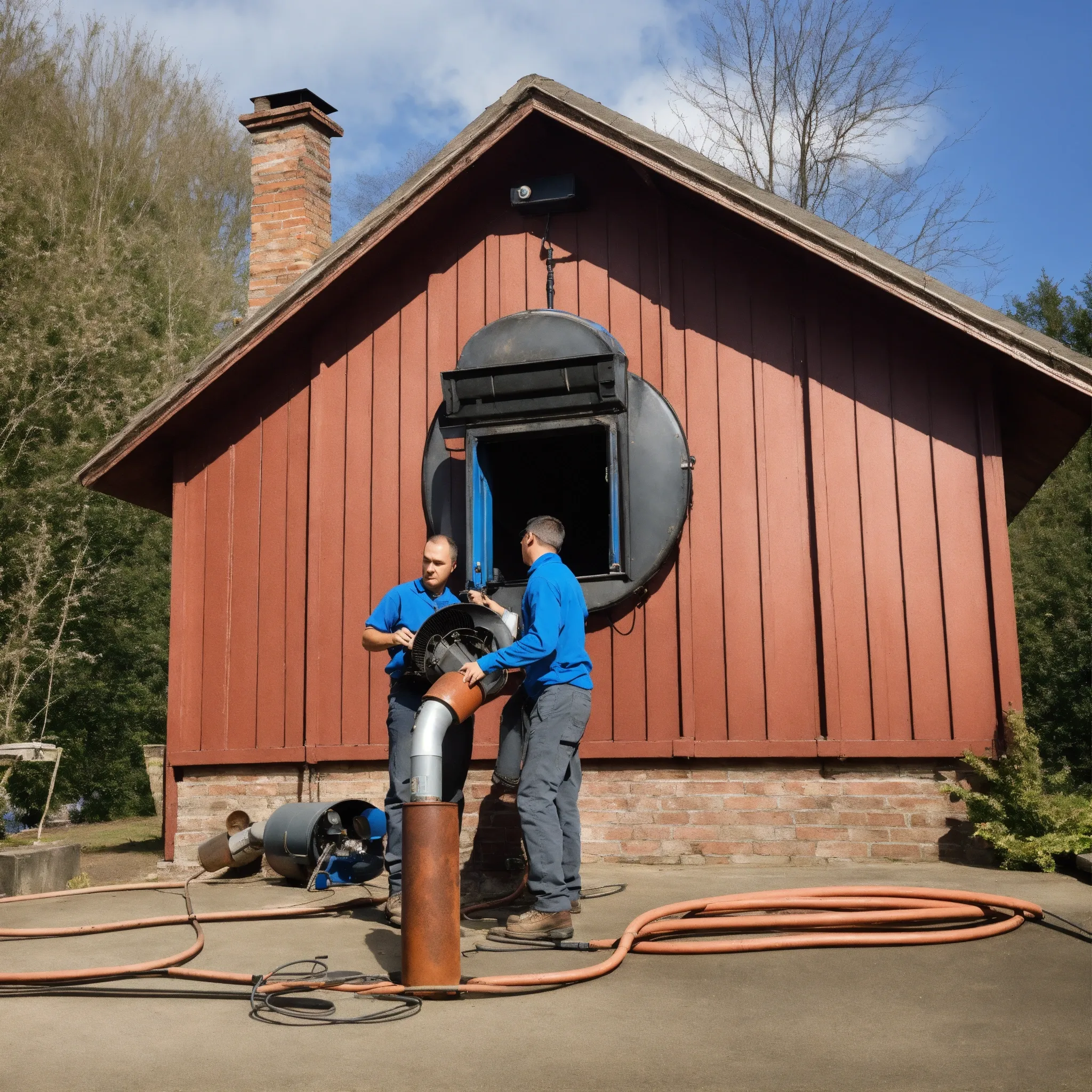 Haus mit großen Fenstern
